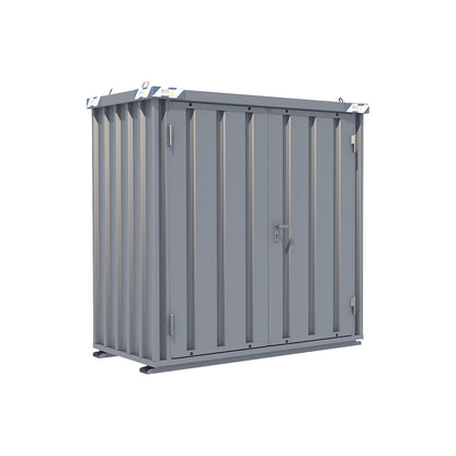Quick build container, zinc plated, external WxHxD 2100 x 2100 x 1100 mm, 2 hinged doors.