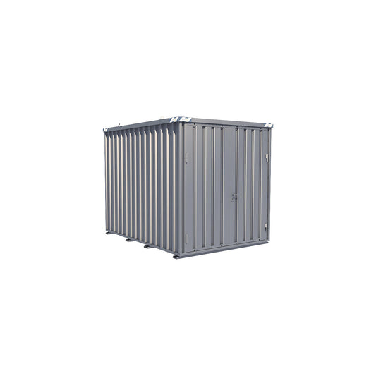 Storage container, 2 hinged doors, external WxHxD 2300 x 2400 x 3100 mm.