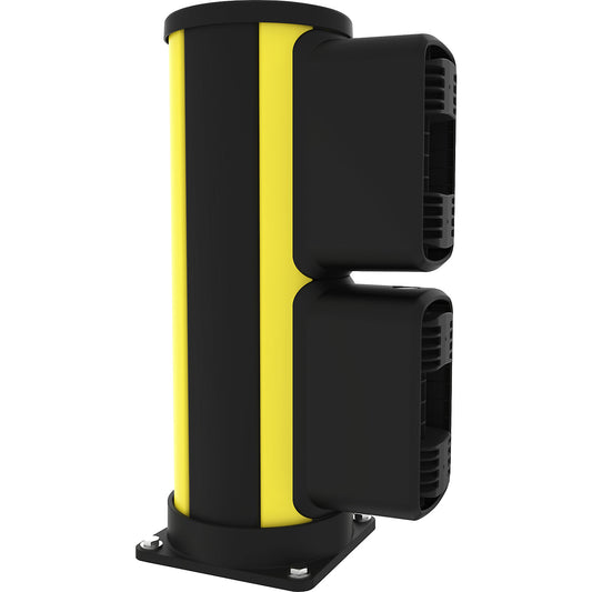 X-Protect crash protection end bollard, height 610 mm, 2 connections, one below the other.