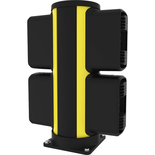 X-Protect crash protection centre bollard, height 610 mm, four connections.
