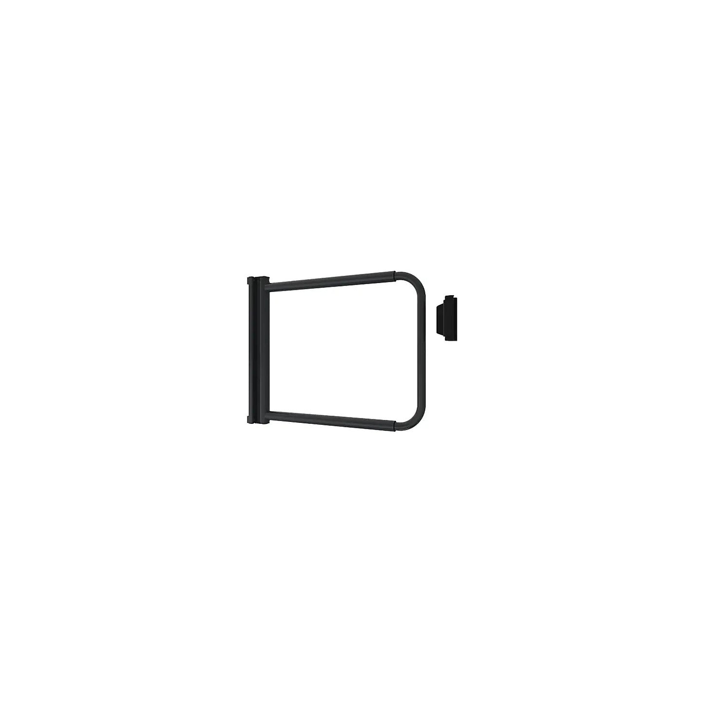 Pedestrian door, self-closing, HxWxL 1160 x 200 x 770 mm, graphite black RAL 9011.