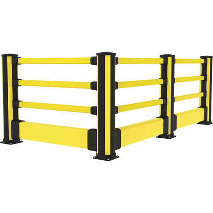 X-Protect pedestrian crash protection centre bollard, height 1160 mm, 8 connections, opposing.