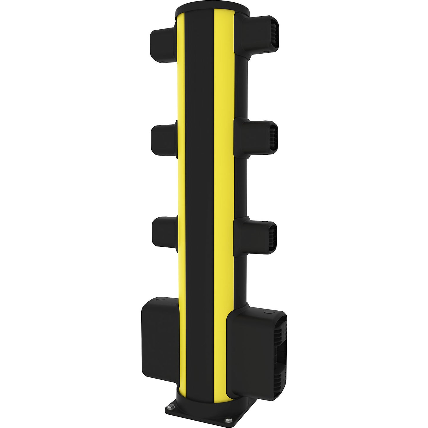 X-Protect pedestrian crash protection centre bollard, height 1160 mm, 8 connections, opposing.