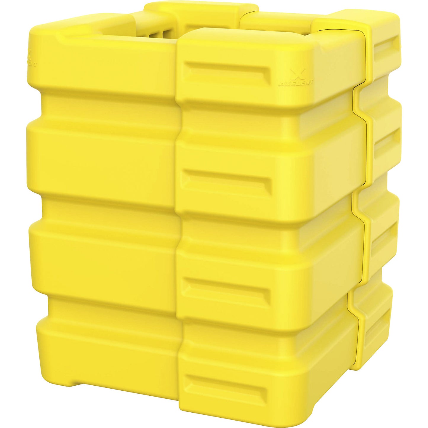X-Protect column protection, HxWxL 900 x 330 x 330 mm, zinc yellow RAL 1018.