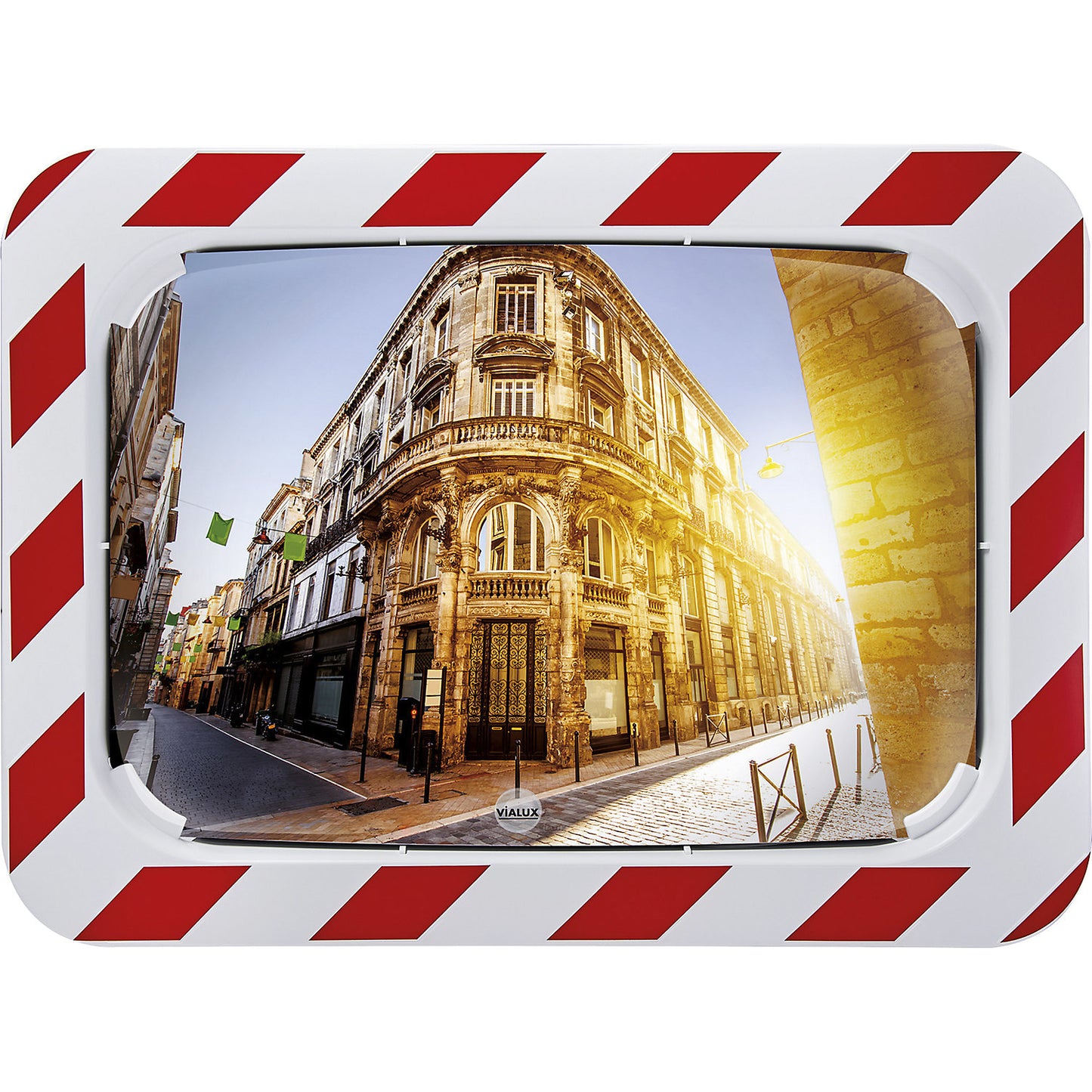 Polymir® traffic mirror, rectangular, HxW 600 x 800 mm.