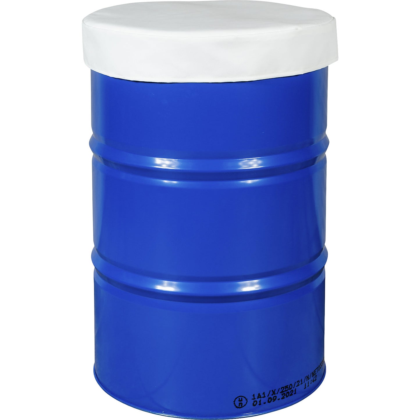 Drum insulation cover, for 200 l food and pharmaceutical drums, white.