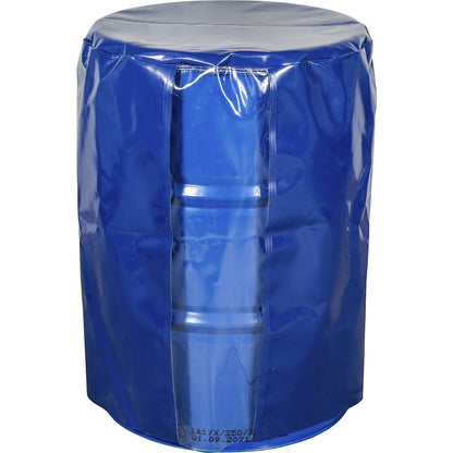 PVC drum cover, for 200 - 220 l drums, watertight, with vision panel.