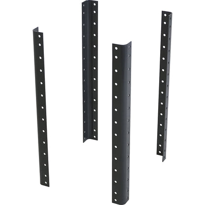 CustomLine corner posts, for assembly trolleys and shelf trucks, height 650 mm, pack of 4, charcoal RAL 7016.