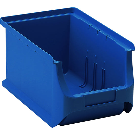 Open fronted storage bin made from 100% recycled PP, LxWxH 150 x 235 x 125 mm, pack of 24, blue.