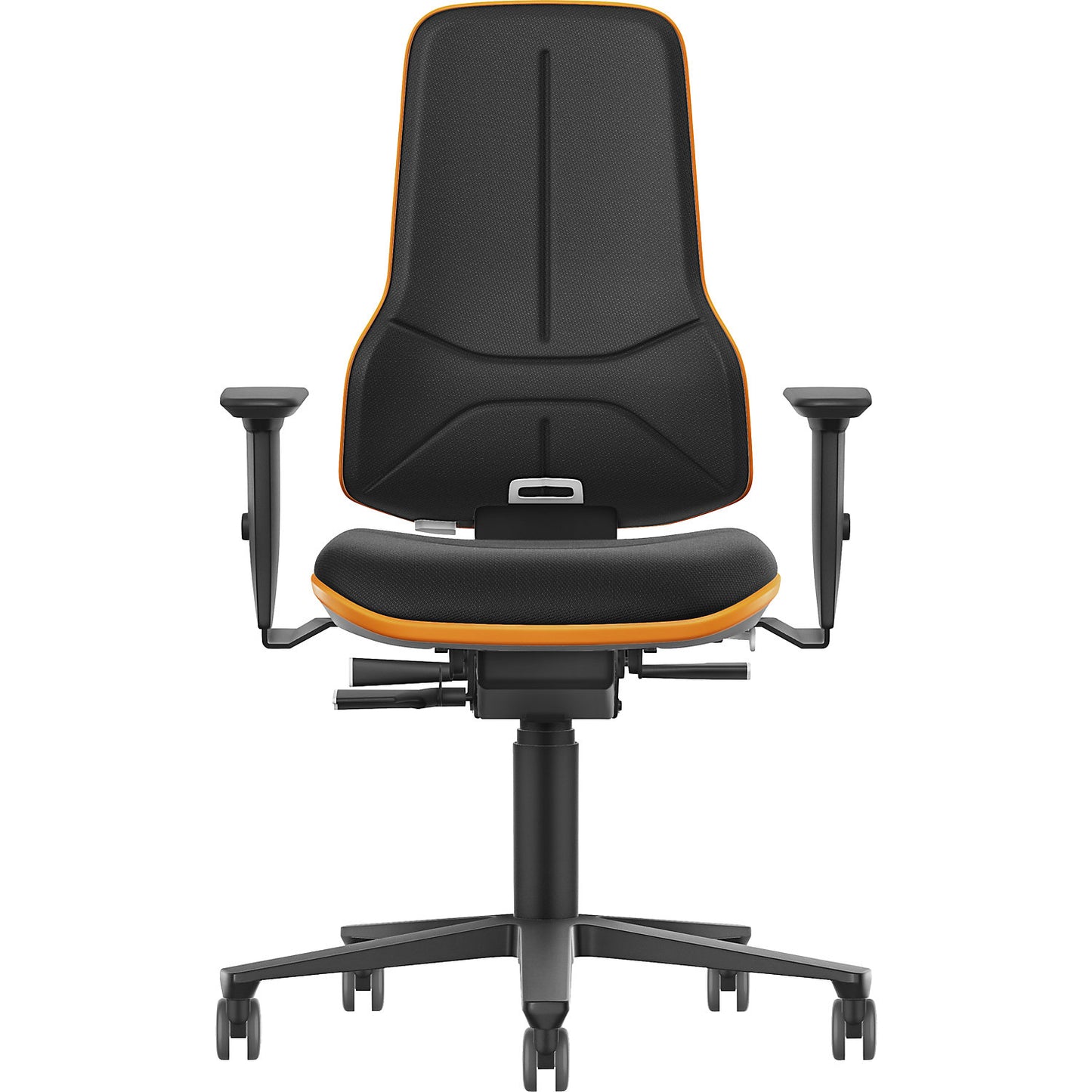 NEON XXL heavy-duty industrial swivel chair, castors, synchronous mechanism, fabric.