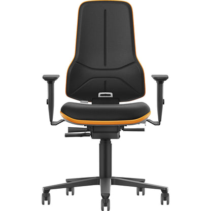 NEON XXL heavy-duty industrial swivel chair, castors, synchronous mechanism, fabric.