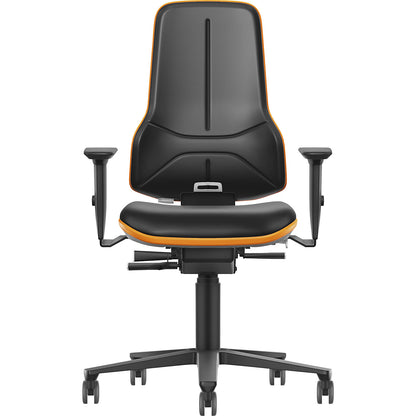 NEON XXL heavy-duty industrial swivel chair, castors, synchronous mechanism, vinyl.