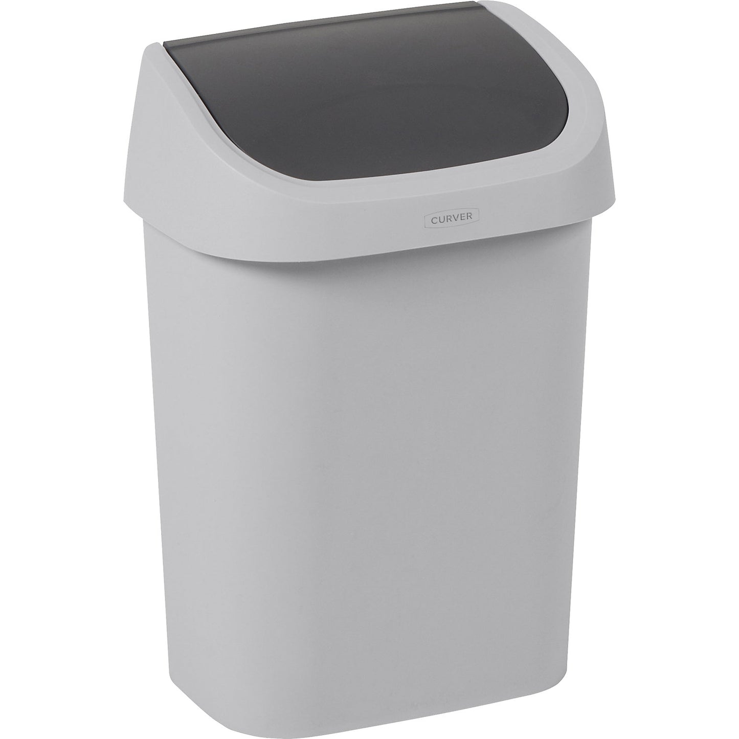 Swing lid waste collector, capacity 10 l, grey.