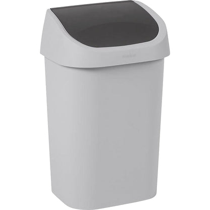 Swing lid waste collector, capacity 25 l, grey.