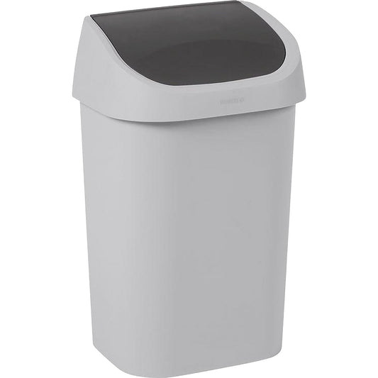 Swing lid waste collector, capacity 25 l, grey.