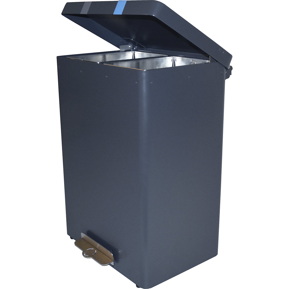 RecycloKick recyclable waste collector, black, aluminium, 2 x 34 l.