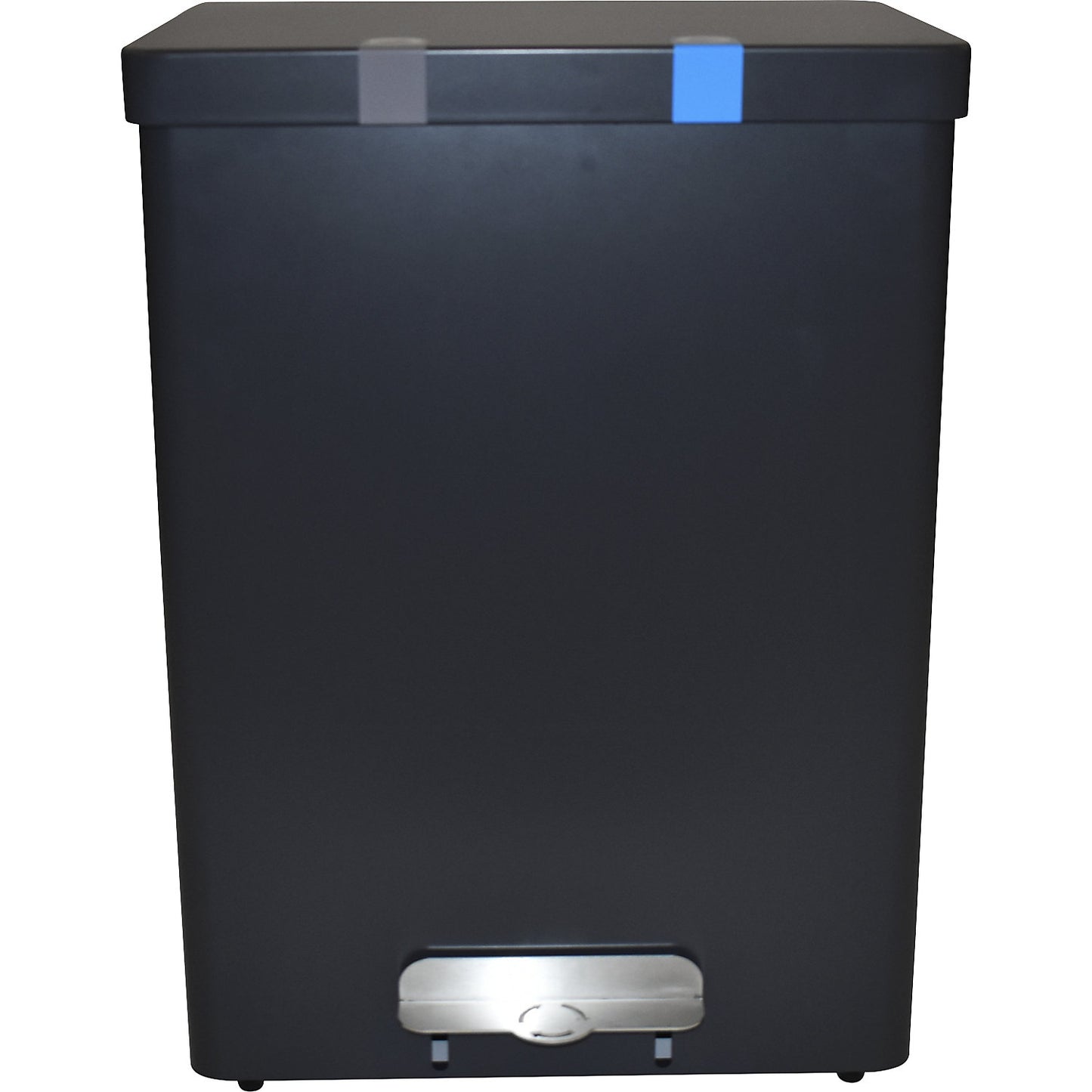 RecycloKick recyclable waste collector, 2 x 34 l, aluminium, black.
