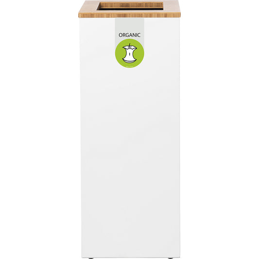 Lune Paxa recyclable waste collector, 34 l, white/green.