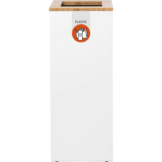 Lune Paxa recyclable waste collector, 34 l, white/orange.