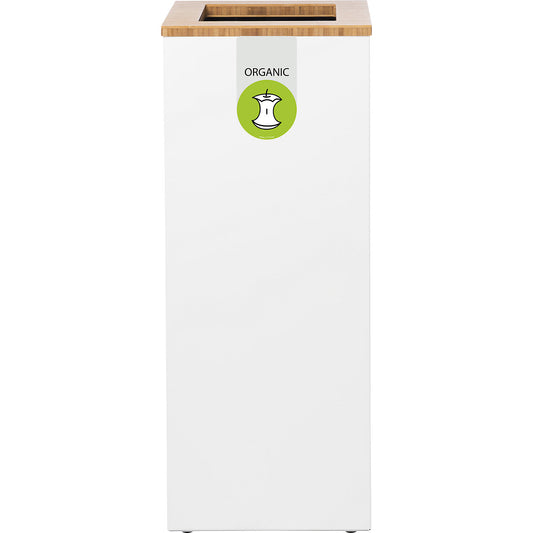 Lune Paxa recyclable waste collector, 65 l, white/green.