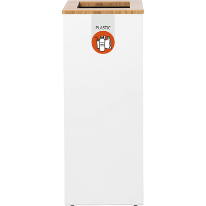 Lune Paxa recyclable waste collector, 65 l, white/orange.