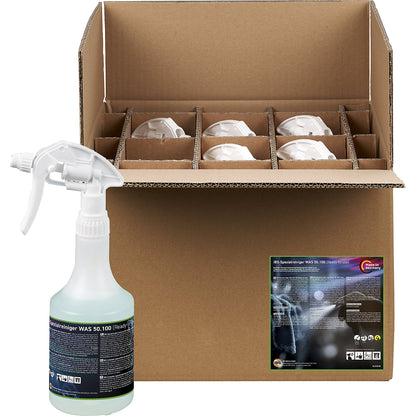 WAS 50.100 multi-purpose cleaning agent, pH value < 9.5, spray bottle, pack of 6 x 0.5 l.
