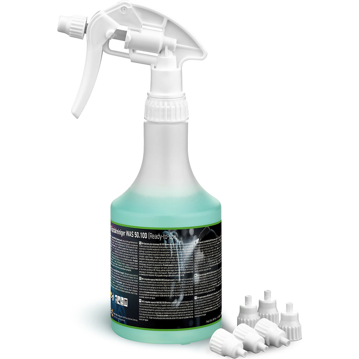 WAS 50.100 multi-purpose cleaning agent, pH value < 9.5, spray bottle, pack of 6 x 0.5 l.