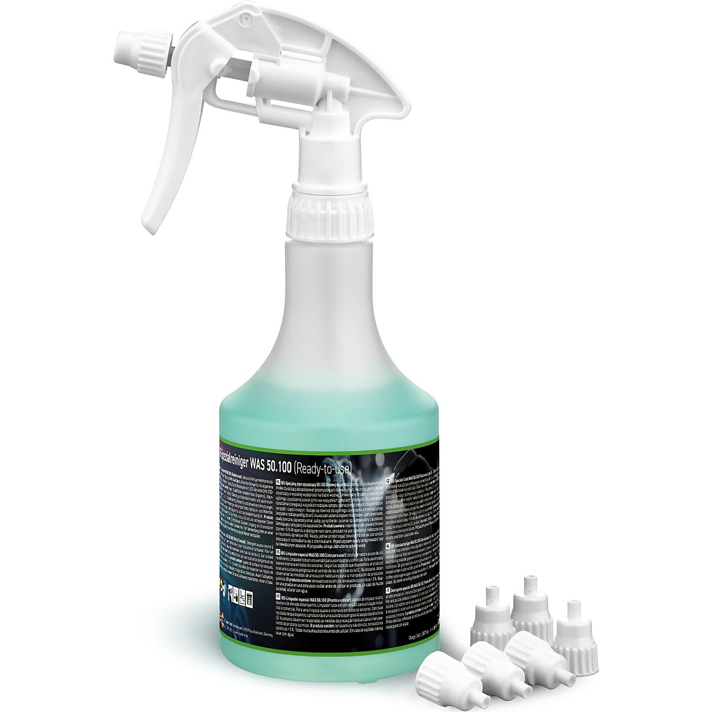 WAS 50.100 multi-purpose cleaning agent, pH value < 9.5, spray bottle, pack of 6 x 0.5 l.