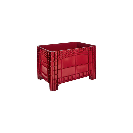Pallet box, capacity 535 l, 4 feet, red.
