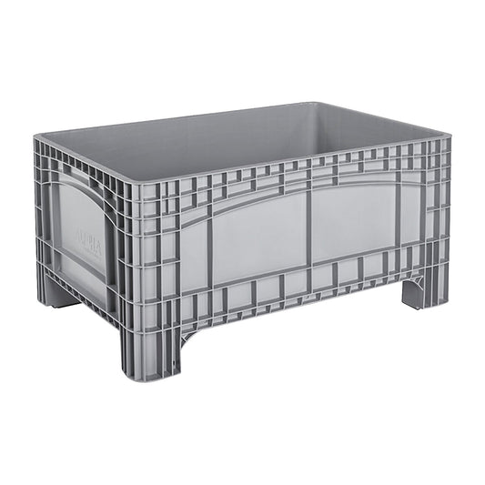 Pallet box, capacity 354 l, 4 feet, grey.