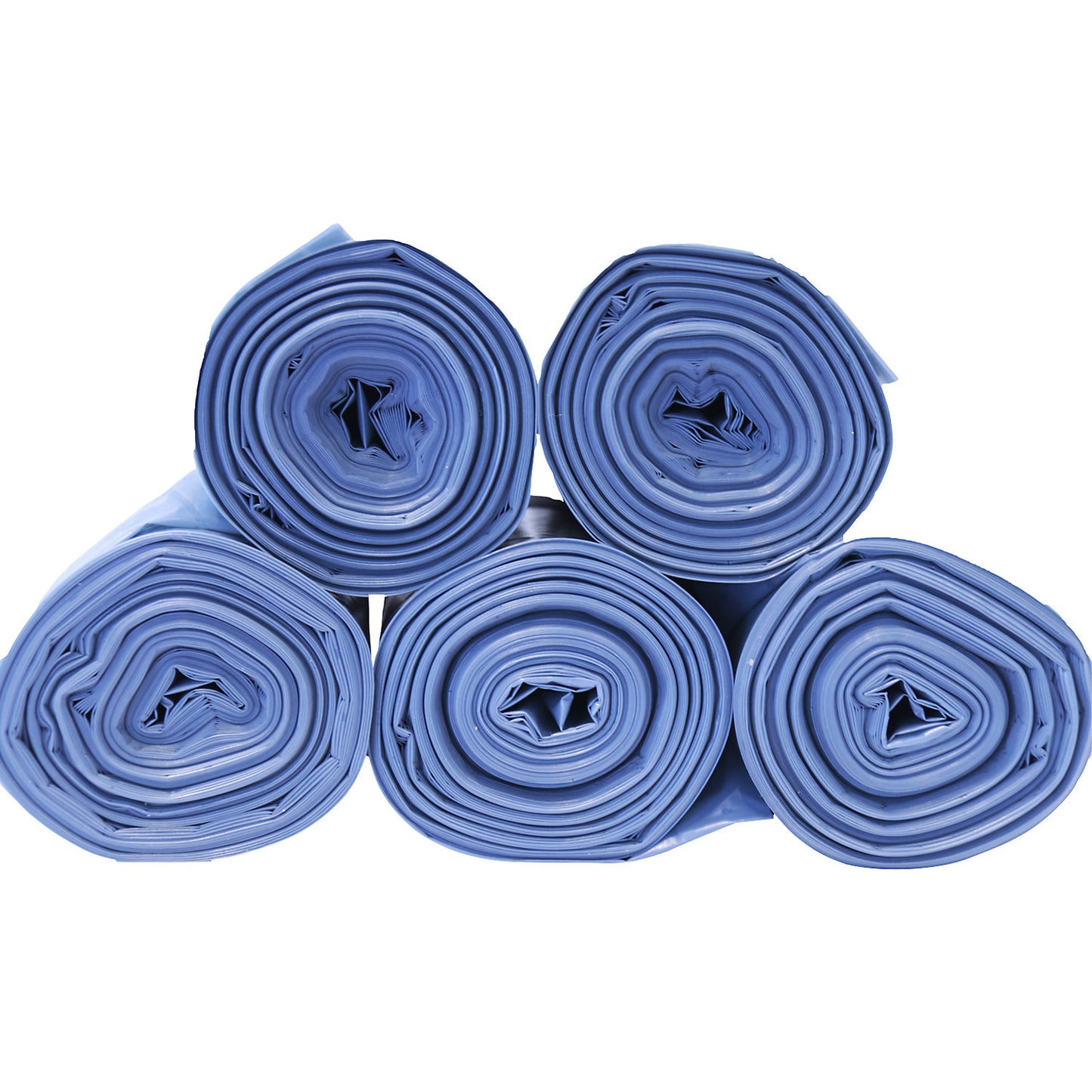 BONTON waste bags, 70 l, 50 µm, WxL 580 x 1020 mm, pack of 300, blue, 15 rolls, 20 bags/roll.