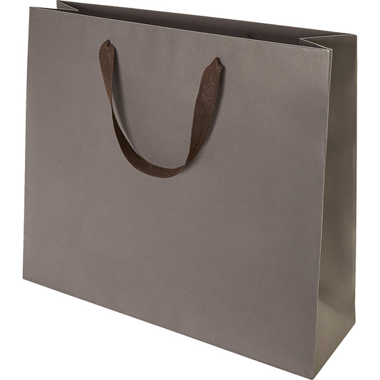 UNI style paper carrier bag, dark brown, LxWxH 370 x 420 x 130 mm, pack of 100.