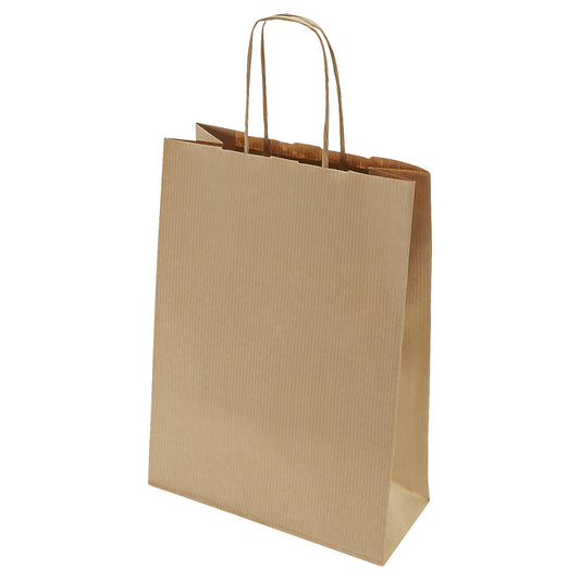 FRESH paper carry bag, brown, LxWxH 250 x 180 x 80 mm, 100 g/m², pack of 300.