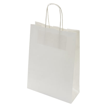 FRESH paper carry bag, white, LxWxH 250 x 180 x 80 mm, 100 g/m², pack of 300.