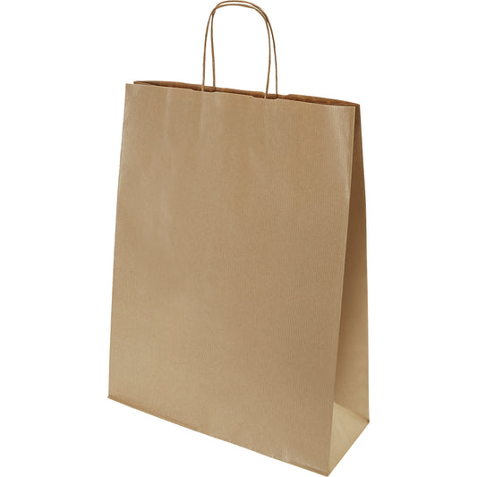 FRESH paper carry bag, brown, LxWxH 425 x 320 x 130 mm, 100 g/m², pack of 250.