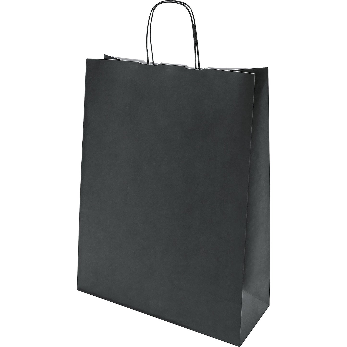 FRESH paper carry bag, black, LxWxH 425 x 320 x 130 mm, 100 g/m², pack of 250.
