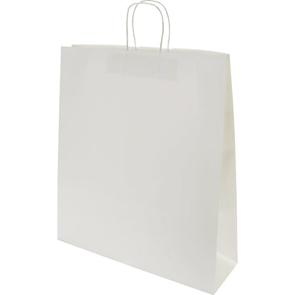 FRESH paper carry bag, white, LxWxH 500 x 440 x 140 mm, 110 g/m², pack of 150.