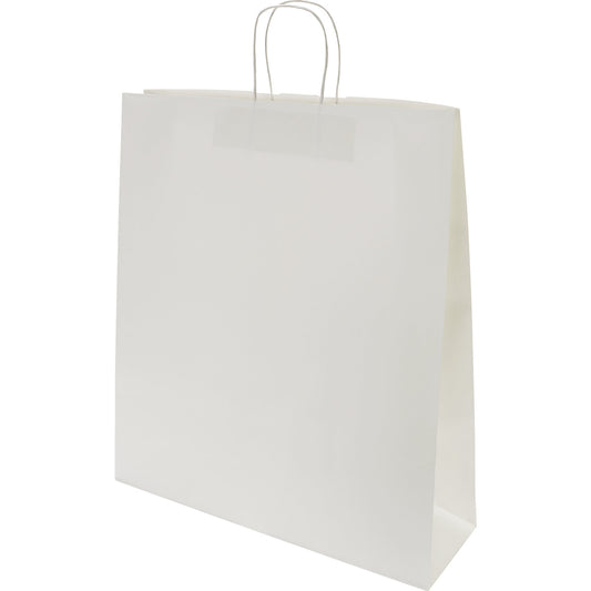 FRESH paper carry bag, white, LxWxH 500 x 440 x 140 mm, 110 g/m², pack of 150.