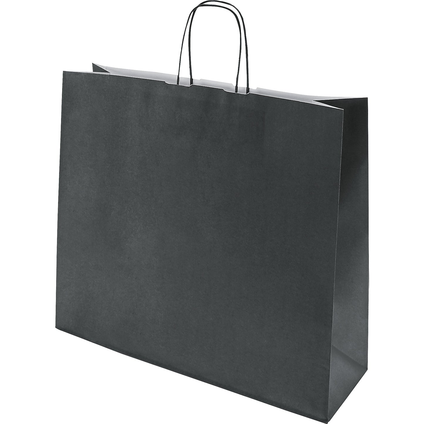 FRESH paper carry bag, black, LxWxH 370 x 420 x 130 mm, 110 g/m², pack of 150.