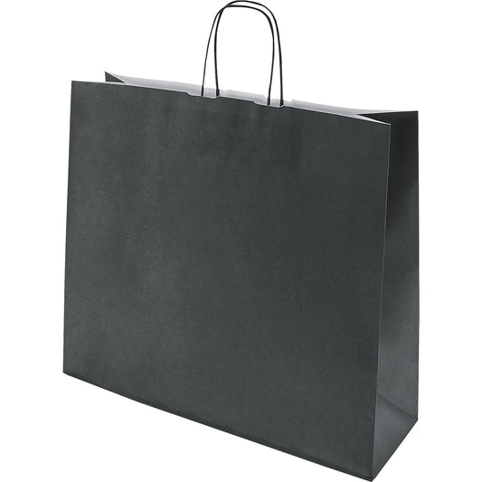 FRESH paper carry bag, black, LxWxH 370 x 420 x 130 mm, 110 g/m², pack of 150.