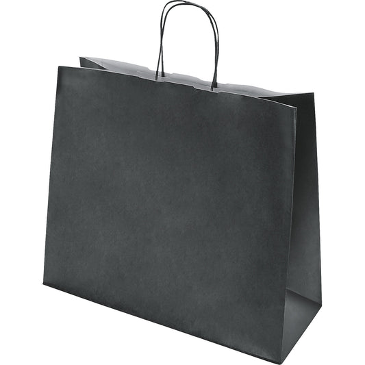 FRESH paper carry bag, black, LxWxH 280 x 320 x 130 mm, 100 g/m², pack of 250.