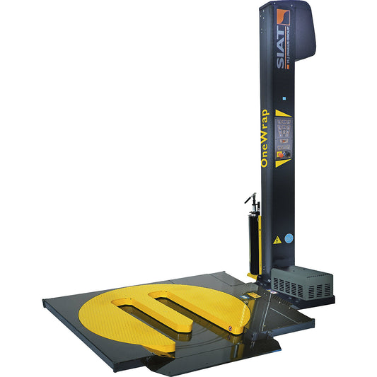 OneWrap pallet wrapper, with open turntable, pallet height 2400 mm, turntable Ø 1500 mm, electromagnetic brake.