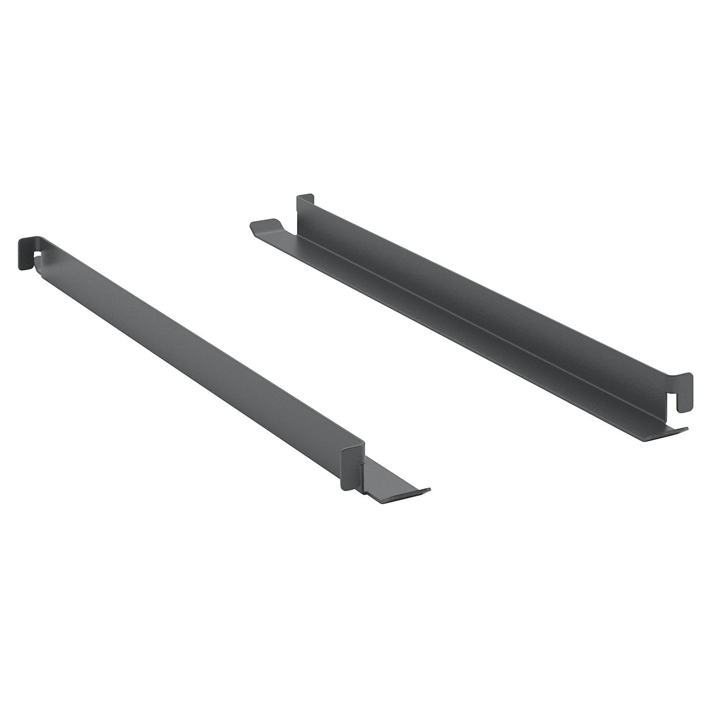 CustomLine support rails, length 418 mm, pack of 2, charcoal RAL 7016.