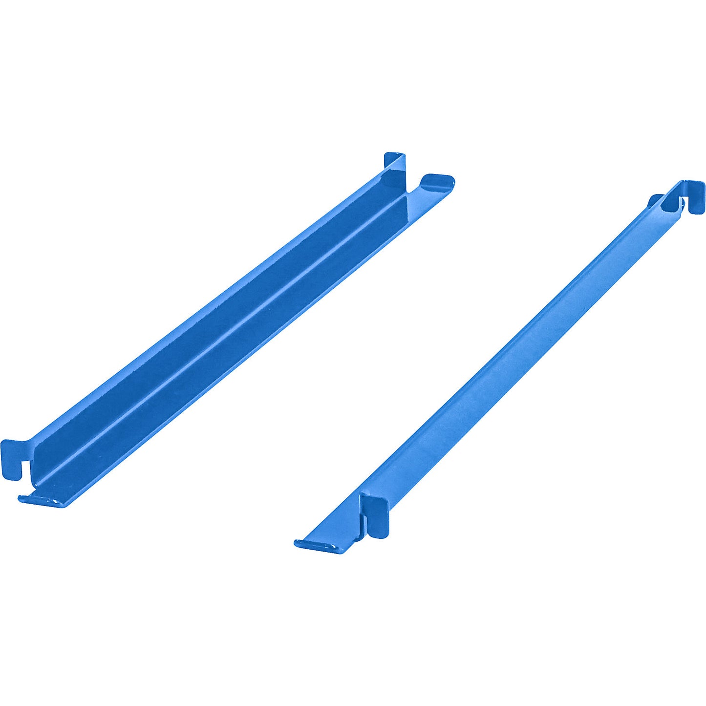 CustomLine support rails, length 518 mm, pack of 2, light blue RAL 5012.