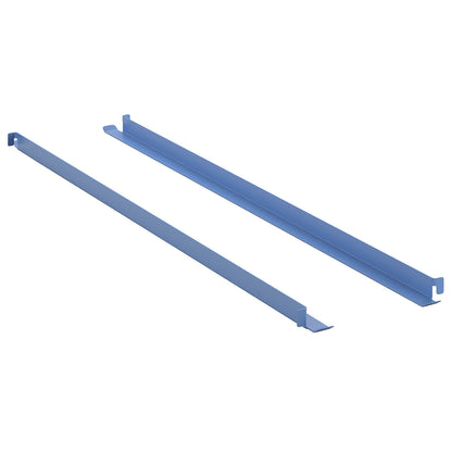 CustomLine support rails, length 818 mm, pack of 2, light blue RAL 5012.