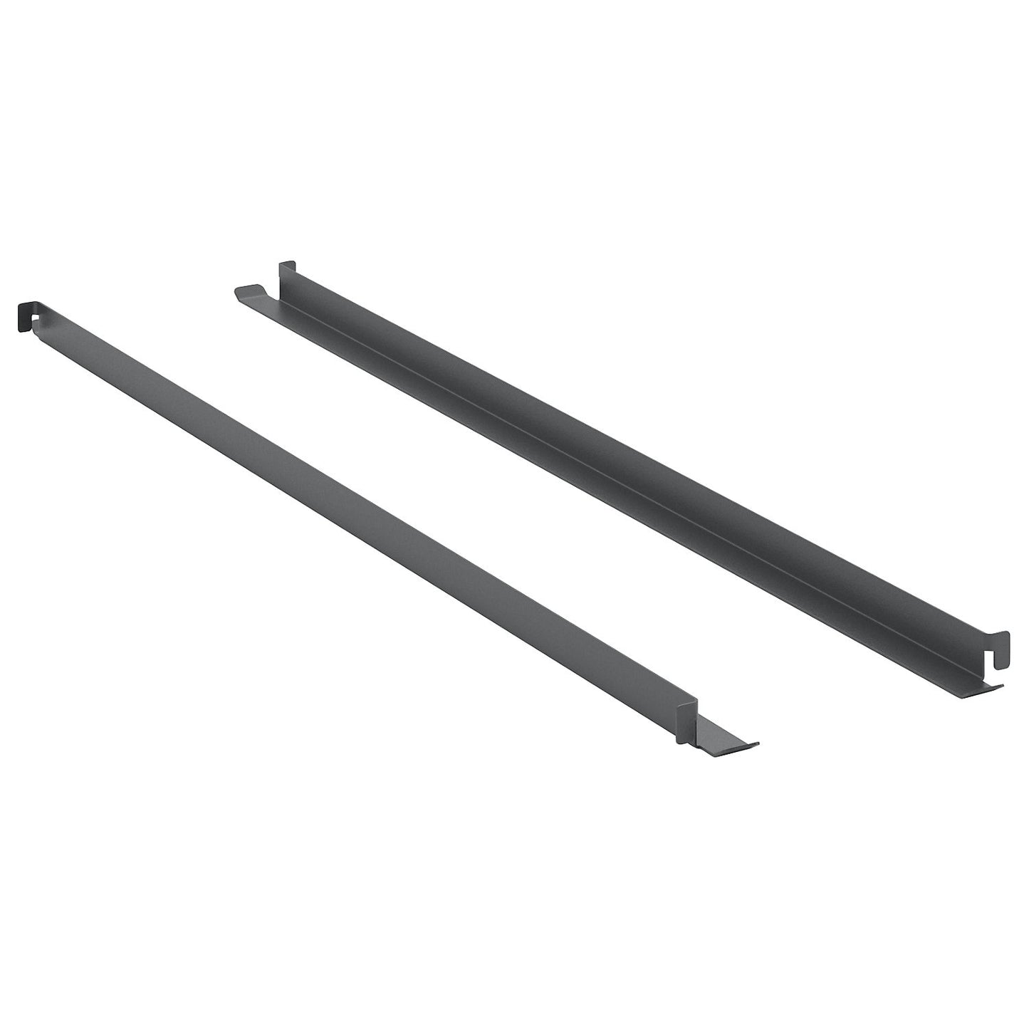 CustomLine support rails, length 818 mm, pack of 2, charcoal RAL 7016.