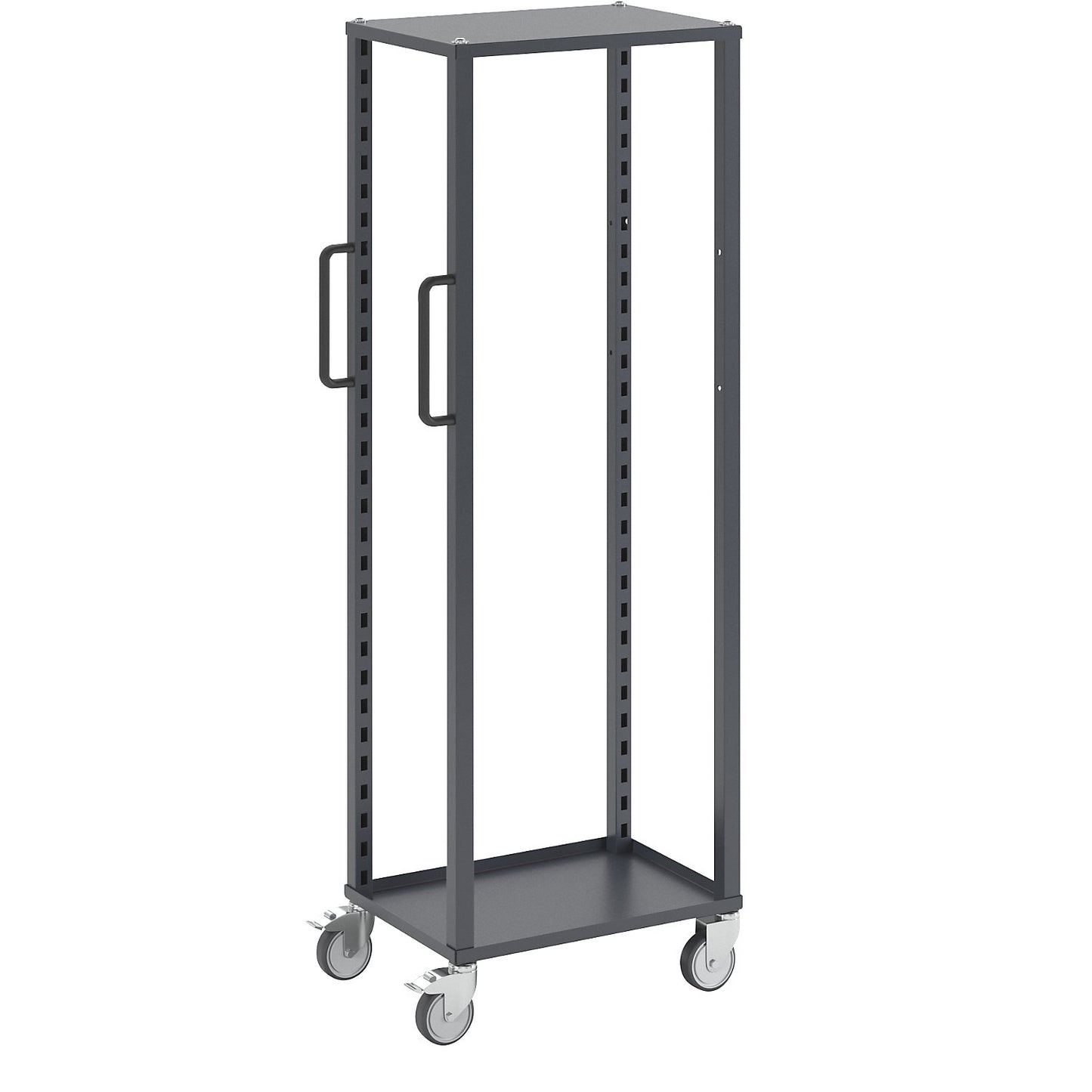 CustomLine platform trolley for open fronted storage bins, LxWxH 575 x 405 x 1680 mm, charcoal RAL 7016.