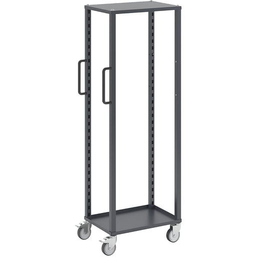 CustomLine platform trolley for open fronted storage bins, LxWxH 575 x 405 x 1680 mm, charcoal RAL 7016.