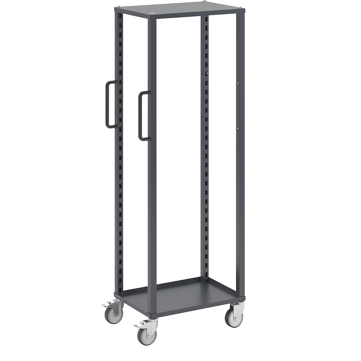 CustomLine platform trolley for open fronted storage bins, LxWxH 575 x 405 x 1680 mm, charcoal RAL 7016.
