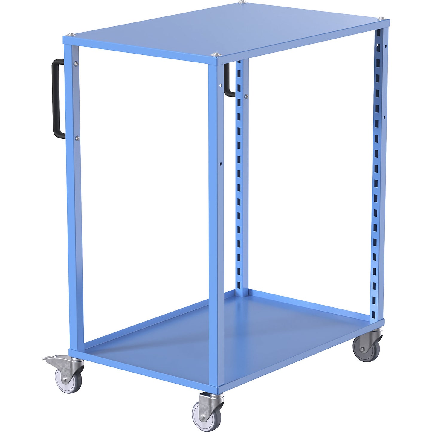 CustomLine Euro platform trolley, for containers LxW 600 x 800 mm, without boxes, blue.